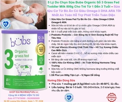 Sữa Bubs Organic Số 3 Grass Fed Toddler Milk 800g Cho Trẻ Từ 1 Đến 3