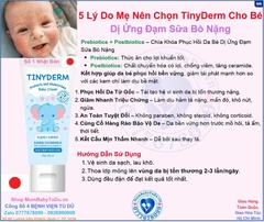 TinyDerm – Kem Phục Hồi Da Bé Dị Ứng Đạm Sữa Bò Nặng | Prebiotics + Postbiotics Nhật Bản Giúp Da Khỏe Từ Gốc 