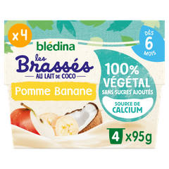 🌟 THỨC ĂN DẶM XAY NHUYỄN 100% THỰC VẬT BLÉDINA – SỮA DỪA, TÁO, CHUỐI & DỨA, DINH DƯỠNG TỰ NHIÊN CHO BÉ TỪ 6 THÁNG TUỔI CHO BÉ DỊ ỨNG ĐẠM SỮA BÒ ! 🌟