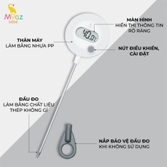 Nhiệt Kế Đo Sữa Moaz BéBé MB-020 – Nhiệt Kế Đo Nhiệt Độ Nước Pha Sữa Cho Bé Sơ Sinh Chính Xác Nhanh 5s, Phạm Vi -20 Đến 250°C Đo Nước Tắm Đồ Ăn Dặm, Giữ Dưỡng Chất Sữa