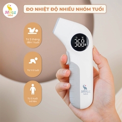 Nhiệt Kế Hồng Ngoại Moaz BéBé MB-097 – Nhiệt Kế Đo Nhiệt Độ Cho Bé Sơ Sinh Chính Xác Nhanh Chóng, Lưu Trữ Kết Quả Chuyển Đổi Độ F C Nhỏ Gọn Tiện Lợi