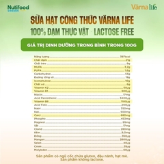 Sữa Hạt Varna Life Nutifood Lactose Free 800g 2026 – Sữa Hạt Dinh Dưỡng Hữu Cơ Không Lactose Hỗ Trợ Tiêu Hóa Tăng Cường Miễn Dịch Phát Triển Toàn Diện Chính Hãng Nutifood Việt Nam 