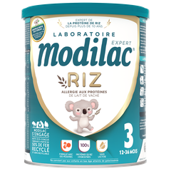 Sữa bột đạm gạo Modilac Expert Riz 3 dành cho trẻ bị ứng đạm bò, bất dung nạp lastose từ 12-36tháng - 800g