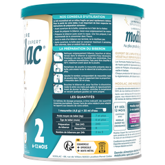 Sữa bột đạm gạo Modilac Expert Riz 2 dành cho trẻ bị ứng đạm bò, bất dung nạp lastose từ 6-12 tháng - 800g