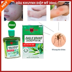Tinh Dầu Khuynh Diệp Con Ó 2 Nắp Eagle Brand Eucalyptus Oil 30ml – Giữ ấm, giảm cảm cúm, thông mũi hiệu quả cho bé