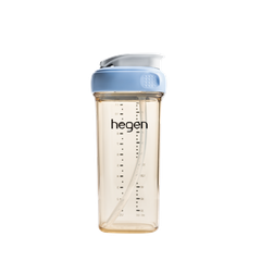 Bình tập uống có ống hút Hegen Straw cup PPSU 330ml, Blue