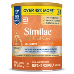 Sữa Công Thức Similac 360 Total Care Sensitive - Dịu Nhẹ Cho Bé Nhạy Cảm Lactose