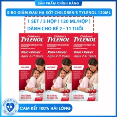 Siro giảm đau hạ sốt cho trẻ 2-11 tuổi Children’s Tylenol Pain Fever 120ml