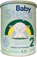 Sữa Dê Baby Steps Số 2 Lon 900g Cho Trẻ Từ 6-12 Tháng Dị Ứng Đạm Sữa Bò 2026 – Sữa Dê Baby Steps Không Đạm Sữa Bò Không Lactose An Toàn Tăng Cân Hỗ Trợ Tiêu Hóa Miễn Dịch Chính Hãng New Zealand 