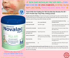 Sữa Gạo Novalac Riz AR Chính Hãng 2025: Review Chi Tiết, Giá Bán, Thành Phần, Lợi Ích, Cách Pha Cho Bé Dị Ứng Đạm Sữa Bò, Không Dung Nạp Lactose, Trào Ngược Nôn Trớ