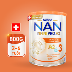 Sữa Bột NAN INFINIPRO A2 Số 3 800g Cho Trẻ 2-6 Tuổi – Dinh Dưỡng Toàn Diện