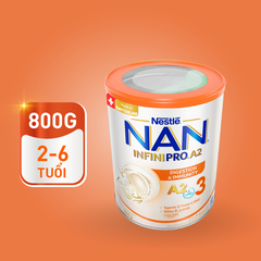 Sữa Bột NAN INFINIPRO A2 Số 3 800g Cho Trẻ 2-6 Tuổi – Dinh Dưỡng Toàn Diện