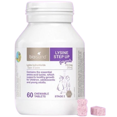 Viên uống tăng chiều cao cho bé BioIsland Lysine Step Up For Youth 60 viên của Úc cho trẻ từ 6 tuổi trở lên