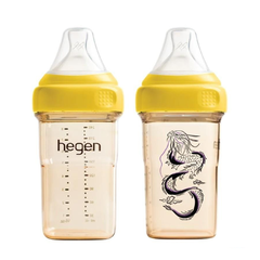 Bình sữa Hegen Dragon 240ml núm ti size M từ 3 – 6 tháng PPSU (Rồng Vàng)