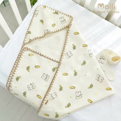Ủ choàng có đai Muslin 3 lớp chính hãng Molli cao cấp