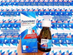 Thuốc ho Lazolvan trị ho và tan đờm dạng siro của Nga - 100ml