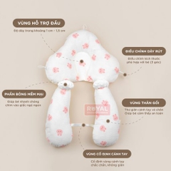 Gối chặn chữ U cao cấp cho bé (có dây rút) Royal Baby