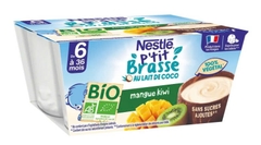 🌟 SỮA BỘT TRÁNG MIỆNG NESTLÉ P'TIT BRASSÉ HỮU CƠ – SỮA DỪA, XOÀI & KIWI, DINH DƯỠNG TỰ NHIÊN CHO BÉ TỪ 6 THÁNG TUỔI, LÝ TƯỞNG CHO BÉ DỊ ỨNG ĐẠM SỮA BÒ! 🌟