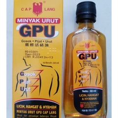 Dầu nóng Gừng Sả GPU  Minyak Urut Indo 60ml