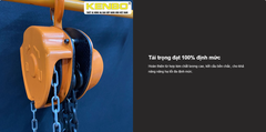 KB3T Palang Xích Kéo Tay 3 Tấn 3 Mét KENBO
