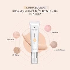 Kem trang điểm Sakura CC Cream Flawless Control Base SPF50+ PA+