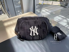 [MLB] Túi Monogram Nylon Jacquard Hip New York Yankees - ĐEN