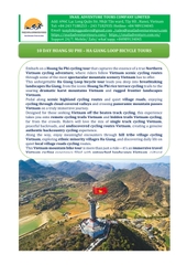 10 DAY HOANG SU PHI - HA GIANG LOOP CYCLING TOURS