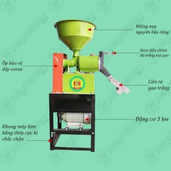 Máy xay xát lúa gạo UN 6N40