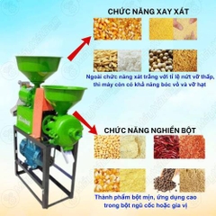 Máy xát gạo 2 chức năng- xát gạo kết hợp nghiền bột UN 6N40-6FP180