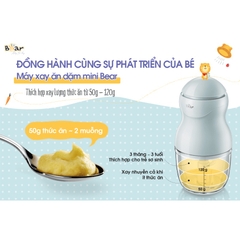 QT - Máy xay đa năng Bear, máy xay thịt, xay rau củ cho bé Bản Quốc Tế - HAPOS BH 18 thán QSJ-B02U2 0.6L 220W - BEAMXEQSJB02U2