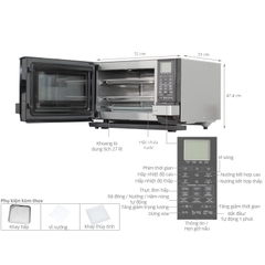 Lò vi sóng Sharp AX-1250VN-B (Dung tích 25 lít, Hơi nước siêu nhiệt Steamwave, Công nghệ J-Tech inverter, Chính hãng) AX-1250VN - AX-1250VN