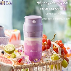 QT - Máy Xay Sinh Tố Bear Cầm Tay Đa Năng 300ML LLJ-B03C1 / P03G5 - Hàng Chính Hãng - Bảo Hành 18 Tháng B03C1 - Hồng