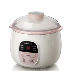 QT - Nồi nấu hầm cháo chậm cho bé ăn dặm Bear SUBE001 Bản Quốc Tế (có lồng hấp), hẹn giờ, ninh, ủ cháo, chưng yến - Cheapmall 0.8L_quốc tế A08G2