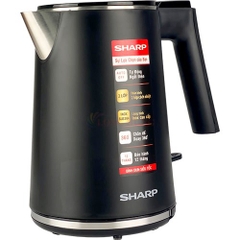 Ấm đun siêu tốc Sharp mini 1 Lít có lưới lọc, đun sôi nhanh EKJ-10DVPS - Thương hiệu Nhật - CHEAPMALL EKJ-10DVPS-RD - 17EVSD - 1.7L- 2200W