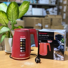 Ấm đun siêu tốc Sharp mini 1 Lít có lưới lọc, đun sôi nhanh EKJ-10DVPS - Thương hiệu Nhật - CHEAPMALL EKJ-10DVPS-RD - 17EVSD - 1.7L- 2200W