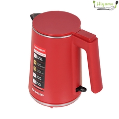 Ấm đun siêu tốc Sharp mini 1 Lít có lưới lọc, đun sôi nhanh EKJ-10DVPS - Thương hiệu Nhật - CHEAPMALL EKJ-10DVPS-RD - 17EVSD - 1.7L- 2200W