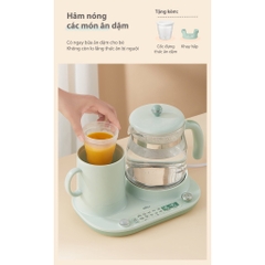 QT - Bình nấu nước đa năng, hâm sữa, hâm đồ ăn dặm và giữ ấm Bear TNQ-A12L1 - Hàng chính hãng - Bảo hành 18 tháng D12W7 - Xanh
