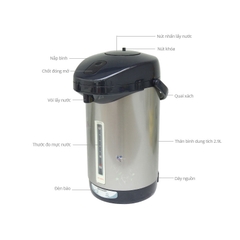 Bình Thủy Điện Inox Sharp KP-30STV(RB) 100 độ Đun Nước Nóng Giữ Nhiệt Công Suất 670W Dung Tích 2.9L KP-30STV - KP-30STV