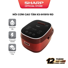 Nồi cơm điện cao tần cảm ứng Sharp 1.8L KS-IH191V-RD - Bảo hành 12 tháng - HAPOS HSA KS-IH191V-RD