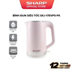 Bình đun siêu tốc Sharp 1.7 lít EKJ-17EVPS-PK Bảo Hành 12 Tháng - HAPOS HSA EKJ-17EVPS-PK