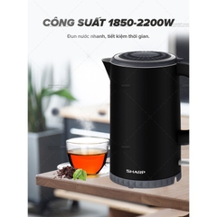 Bình đun siêu tốc Sharp 1.7 lít EKJ-17EVPS-BK Bảo Hành 12 Tháng - HAPOS HSA EKJ-17EVPS-BK