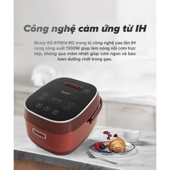 Nồi cơm điện cao tần cảm ứng Sharp 1.8L KS-IH191V-RD - Bảo hành 12 tháng - HAPOS HSA KS-IH191V-RD