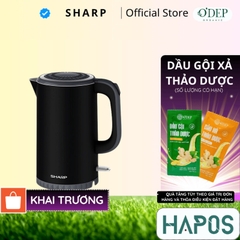 Bình đun siêu tốc Sharp 1.7 lít EKJ-17EVPS-BK Bảo Hành 12 Tháng - HAPOS HSA EKJ-17EVPS-BK