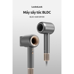 Máy sấy tóc ion âm LocknLock Chính hãng hair dryer đầu sấy từ 360 độ, chức năng tự làm sạch ENA316GRY - Hapos Mall ENA316GRY