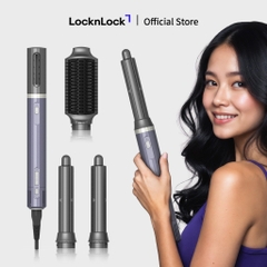 Máy sấy tóc tạo kiểu LocknLock gồm 4 đầu phụ kiện sấy, duỗi Multi hair styling dryer ENA526GRY - HAPOS OFFICIAL ENA526GRY