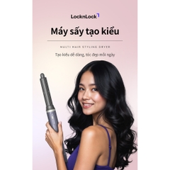 Máy sấy tóc tạo kiểu LocknLock gồm 4 đầu phụ kiện sấy, duỗi Multi hair styling dryer ENA526GRY - HAPOS OFFICIAL ENA526GRY
