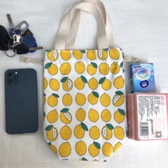 Túi vải canvas 2 lớp có dây rút, đựng bình giữ nhiệt LocknLock, ly trà sữa, chất liệu dày dặn HPCV02 - HAPOS OFFICIAL Nhóm Mẫu 03