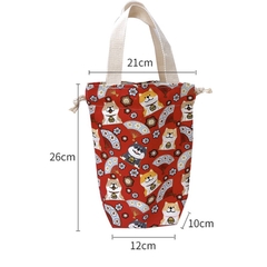 Túi vải canvas 2 lớp có dây rút, đựng bình giữ nhiệt LocknLock, ly trà sữa, chất liệu dày dặn HPCV02 - HAPOS OFFICIAL Nhóm Mẫu 03