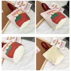 Túi vải canvas phong cách tranh sơn dầu nghệ thuật đựng bình giữ nhiệt LocknLock, hộp cơm văn phòng HPCV10 - HAPOS Mèo / Thỏ Cute