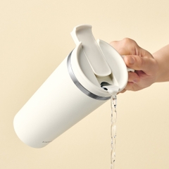 ONL - Ly giữ nhiệt LocknLock 600ml LHC4330 Daily Handle Tumbler, Hàng chính hãng, nắp trượt tích hợp tay cầm - JoyMall Tím - LHC4330VOL